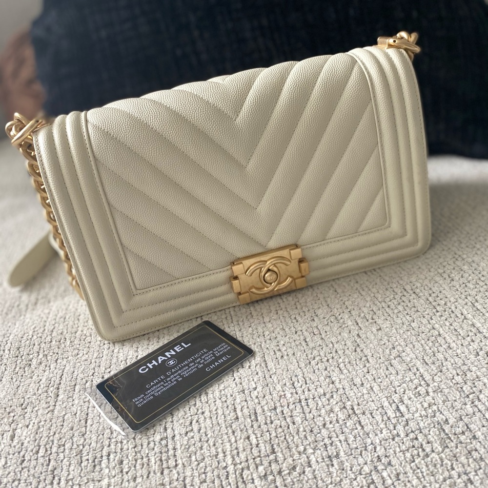 Chanel Boy Bag in Cream